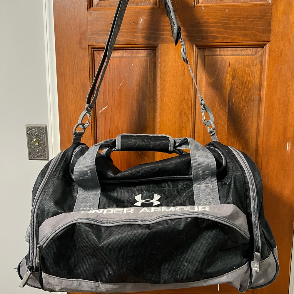 Under Armour Black and Gray Duffel Bag